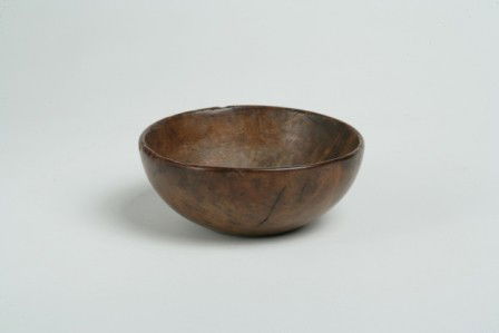 A Group of Three Small Burl Bowls (3): A Group of Three Small Burl Bowls Eastern Great Lakes Woodlands The first a tiny hewn elm burl bowl. This bowl is the smallest in the Brams collection and was also the smallest in DeVere Card's extens