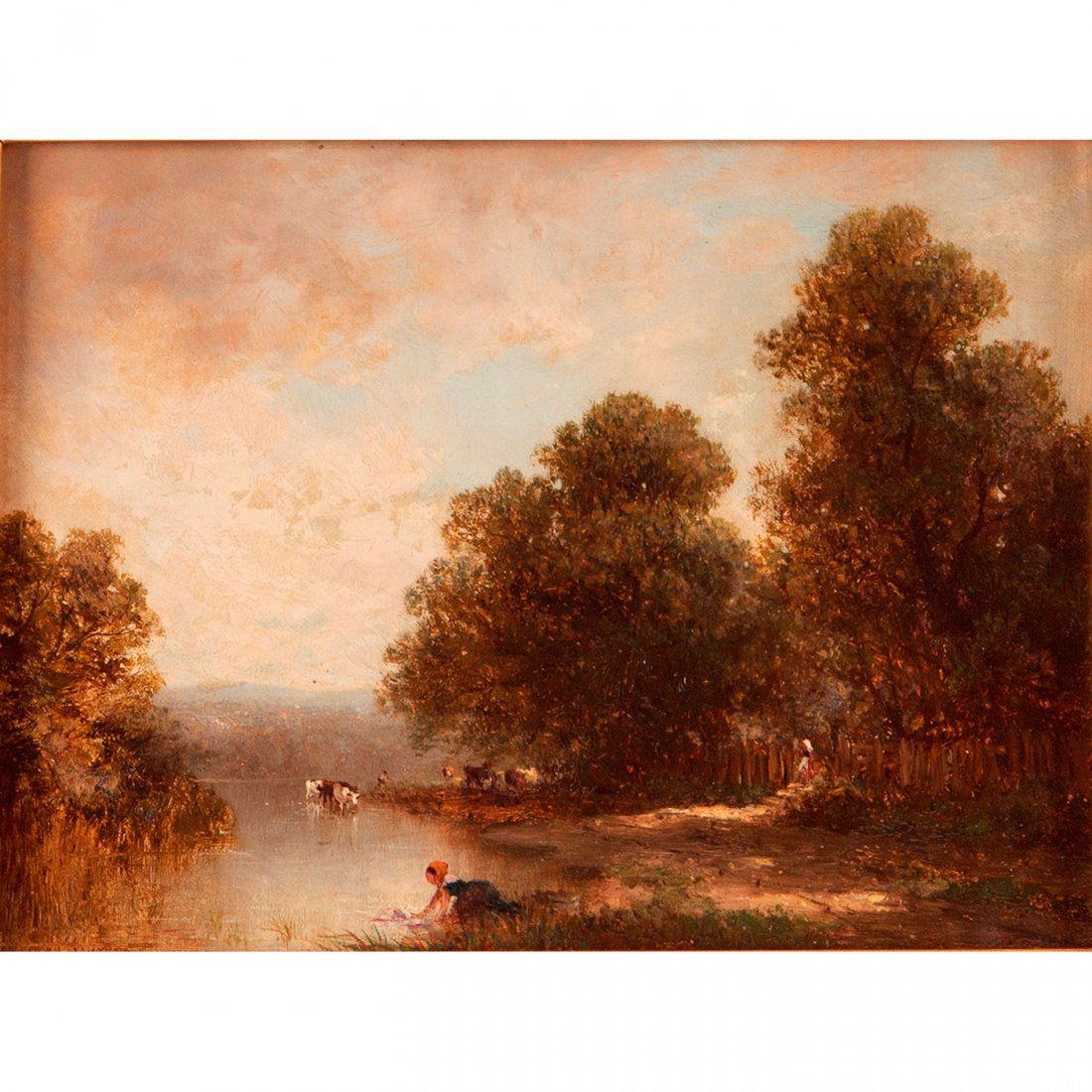 David Johnson (American, 1827-1908): David Johnson (American, 1827-1908) On the Wa-wa-yan-da Orange Co. NY , 1875 Signed with conjoined initials and dated '75 lower right Signed again verso and dated DJ. 1875 Inscribed with title and Ora