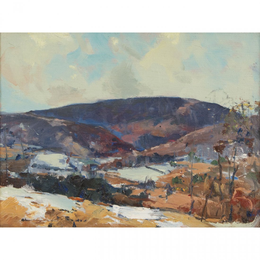 Chauncey Foster Ryder (American, 1868-1949): Chauncey Foster Ryder (American, 1868-1949) Egremont, Massachusetts Signed lower left ""Chauncy F Ryder"" Oil on canvas 12 x 16 inches Estimate: $2,000-4,000 Property of a New Jersey Collection