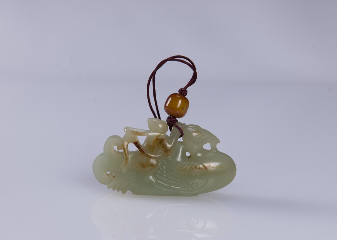 Early 20 Century - A Celadon White Jade Carved ‘Figure (1 of 8)