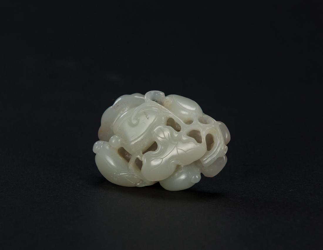 Qing - A White Jade With Russet Skin Carved Melon (1 of 4)