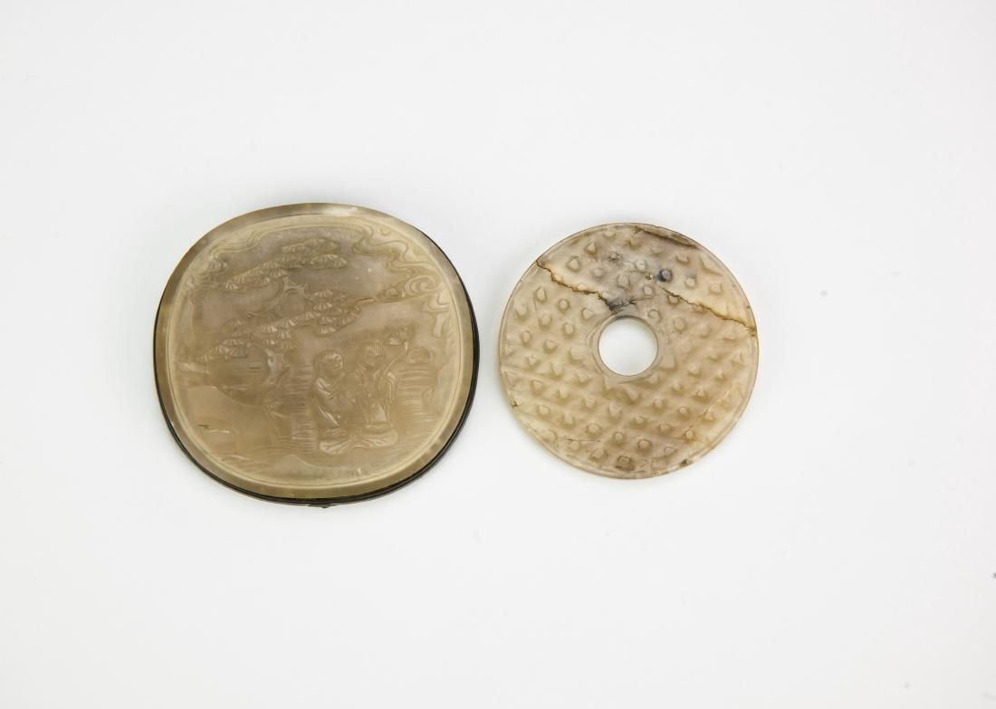 Qing-A Two Agate Carved Pendats (1 of 6)