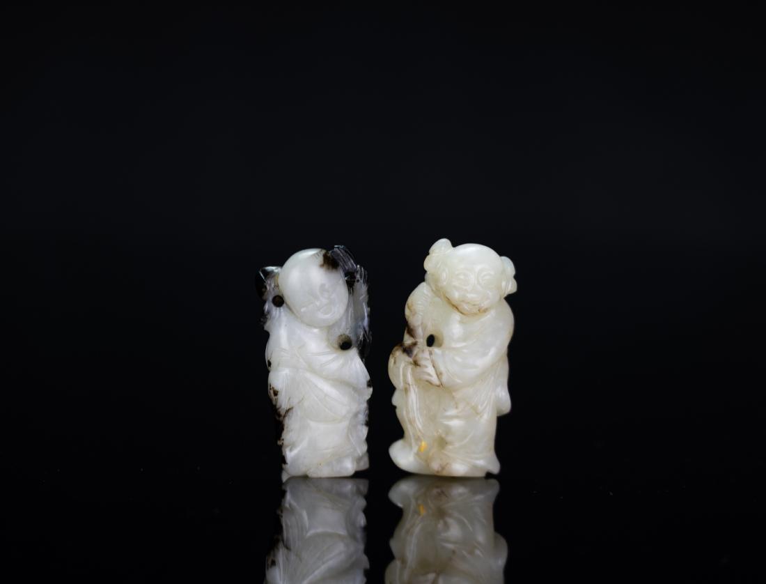 Qing-A Two Black White Jade Man(2 ) (1 of 6)