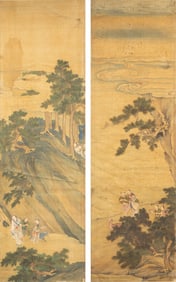 Anonymous-Qing Dynasty , Eight Immortals, Two Painting,