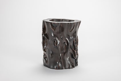 A Hardwood Brush Pot