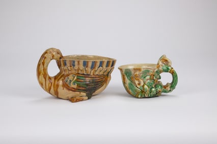 Tang Dynasty - A Two Tang Sancai Cups