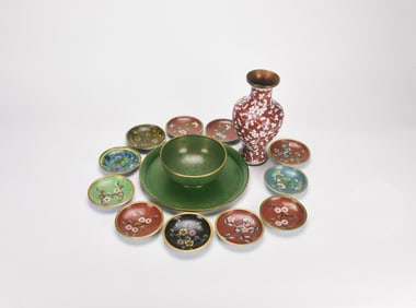 A Group Of 14 Cloisonne Enamel. Republic