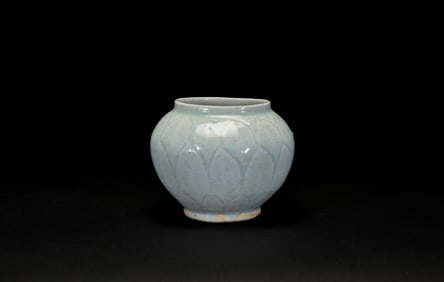 Song DynastyA Celadon Glazed ‘Lotus Petal’ Jar.