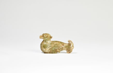 A Jade Carved Mysterious Brids, Han Dynasty