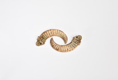 Warring State Period(c.475-221 BC), A Pair Of Jade ‘Dragon’ Pendant