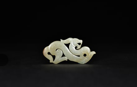 A Jade Daragon Pendant, Han Dynasty