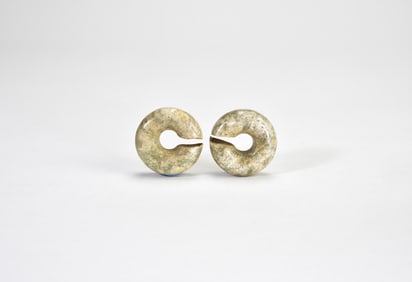 Hongshan Culture (c.4700-2900 BC), A Pair Of Jade ‘Jue’ (2 Pcs)