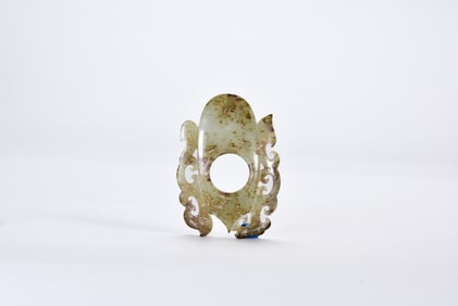 Han Dynasty, A Carved Jade Openwork Pendant