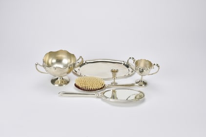 Assorted Sterling Silver Vanity & Tableware Set