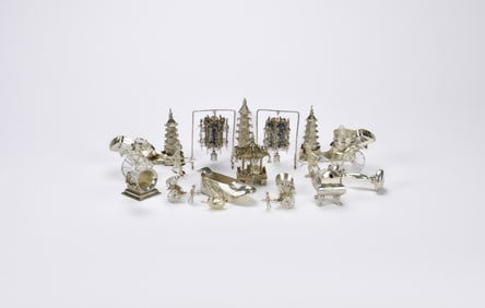Collection of Asian Export Silver Miniatures, Republic