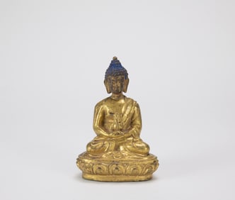 Tibetan 19th Century - A Gilt-Bronze Figure Of Amitayus