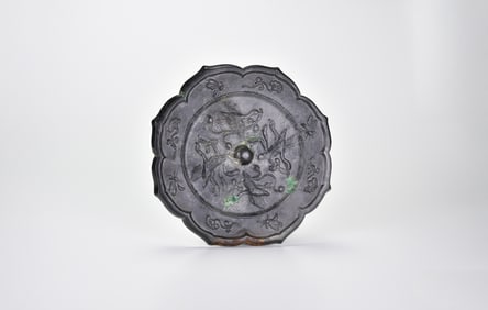 A Bronze ‘Four Flying Cranes around Floral Scroll’ Mirror, Tang Dynasty