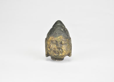 Gilt-Bronze Head of A Buddha, Tang/Song (8th-12th Century)