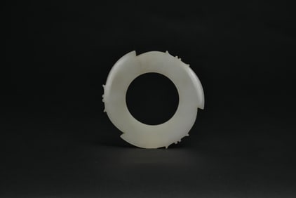 A White Jade Xuanji Disc, Shimao Culture(c.2300-1800)