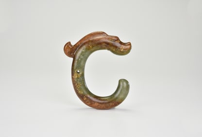 A Carved Jade Dragon Pendant (C-Shaped ‘Zhilong’)Hongshan