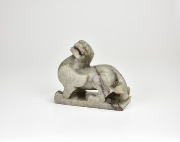 A Jade Figure of a Mythical Beast, Western Han Dynasty (circa 2nd Century BC)