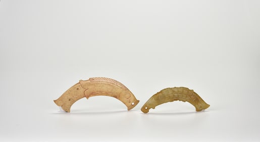 A Pair of Jade Fish Pendants, Western Zhou Dynasty (circa 1046-771 Century BC)