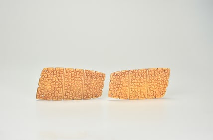 A Pair Of Archaistic Jade Rectangular Plaques Carved With Cloud Pattern Han Dynasty (206 Bce – 220