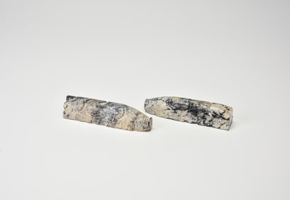 A Rare Pair Of Archaic Jade Pig (Yuzhu)Hongshan Culture, Circa 3500–3000 Bce