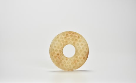 A Jade Bi Disc with Grain Pattern, Han Dynasty (206 BC – AD 220)