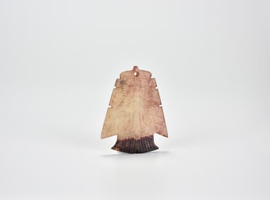 A Red-stained Jade Bird, Shang Dynasty (circa 1600–1046 BC)