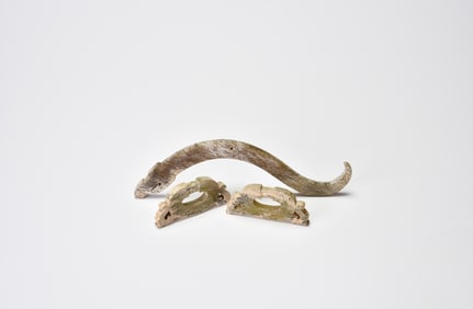 A Group of Three Jade Belt Ornaments (Yu Le), Warring States Period (475–221 BC)