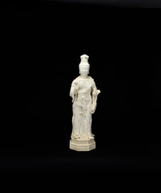 A Chinese Dehua Figure of Guanyin, Late Qing Dynasty or Later