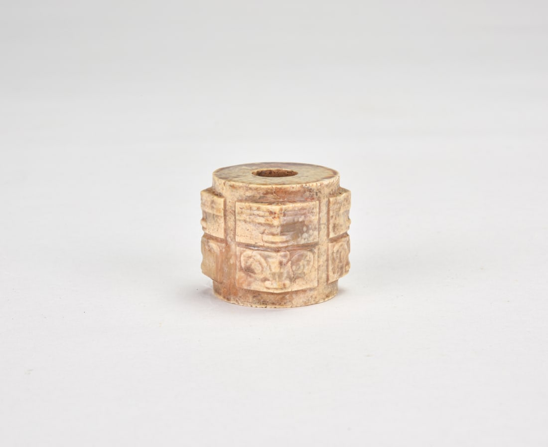 Liangzhu Culture, A Jade Cong-Form Bead (Lezi) Late Neolithic Period (ca. 3300–2200 BC) (1 of 10)