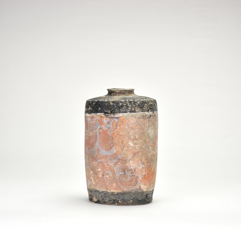 Han Dynasty (circa 206 BC – AD 220). Painted Earthenware Jar. (1 of 6)