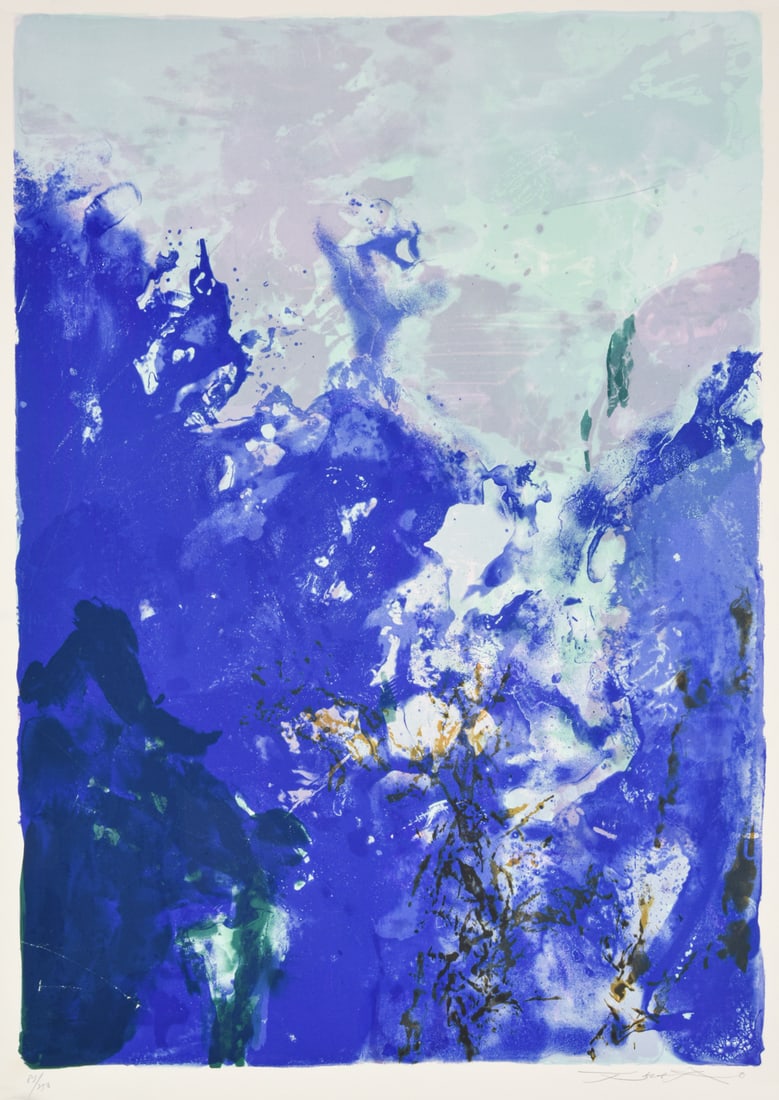 Zao Wou-Ki (Zhao Wuji, 1921–2013), Centennial Olympic Suite, 1992, Lithograph on Watermarked (1 of 10)