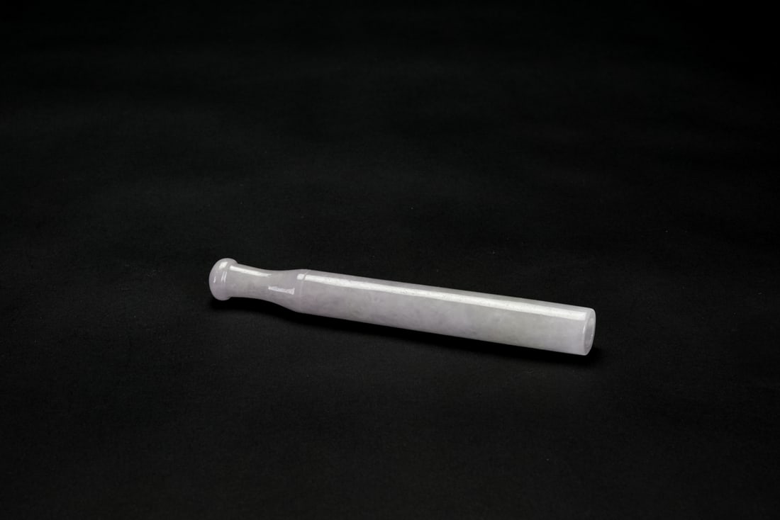 A Lavender Jadeite ?Cigarette Holder? Republic Period (1 of 6)
