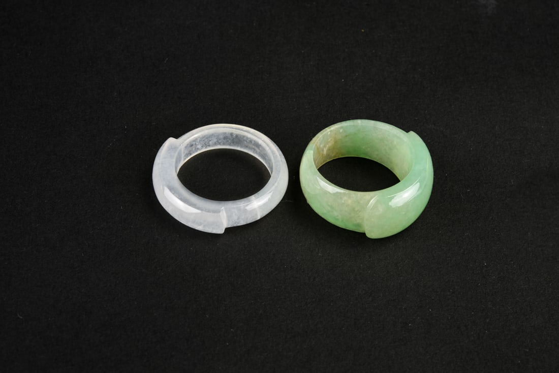 Two Jadeite Saddle Rings - 2