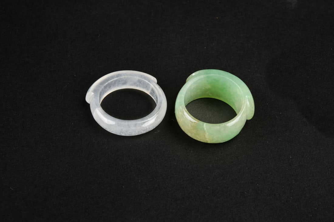 Two Jadeite Saddle Rings - 3