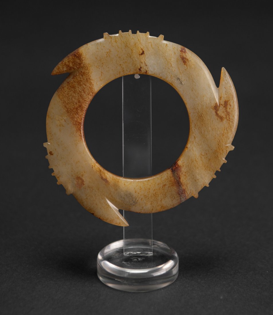 Antique-A Russet Jade Disc (1 of 4)