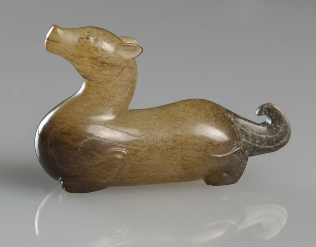 Han-A Russet Jade Carved Deer (1 of 6)