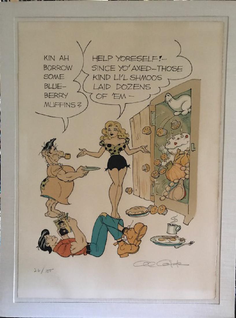 Li'k Abner Comic big size hand signed Al Capp, on: Size Long 29 3/4" wide 21 1/4" No. 26/100