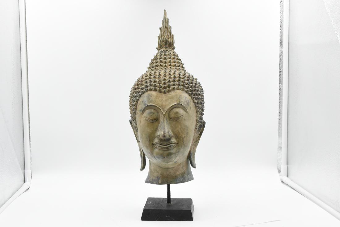 Buddha Statue: Southeast Asian Buddha on Post Stand - Old - 17" tall, 7" wide