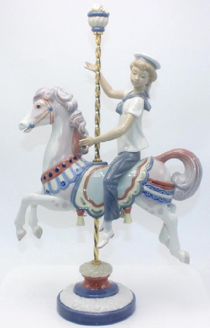 Lladro #1470 Boy on Carousel Hourse: 15" high #1470 Lladro