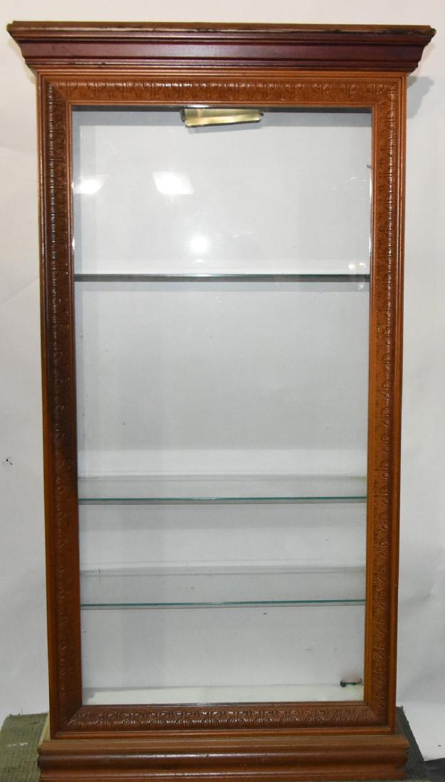 Glass Display Case: 59"H x 32"W x 14"D