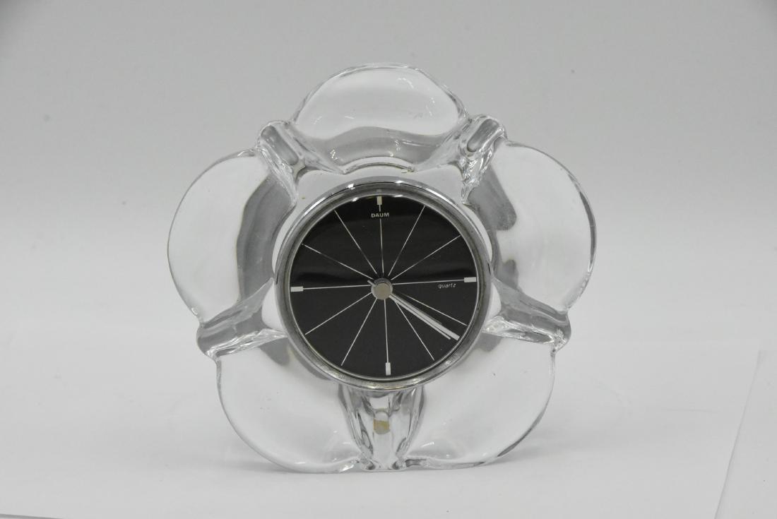 Daum France Crystal Clock: 5.5L X 1.5W