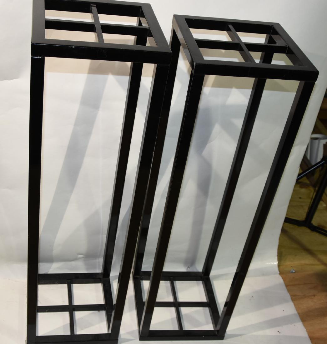 2 Black pedestals Mid-Century (1 of 1)
