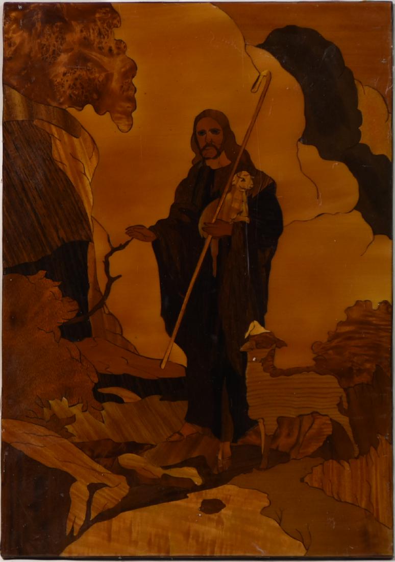 Wood Block Veneers of Jesus: Size 20" H X 14" W inches