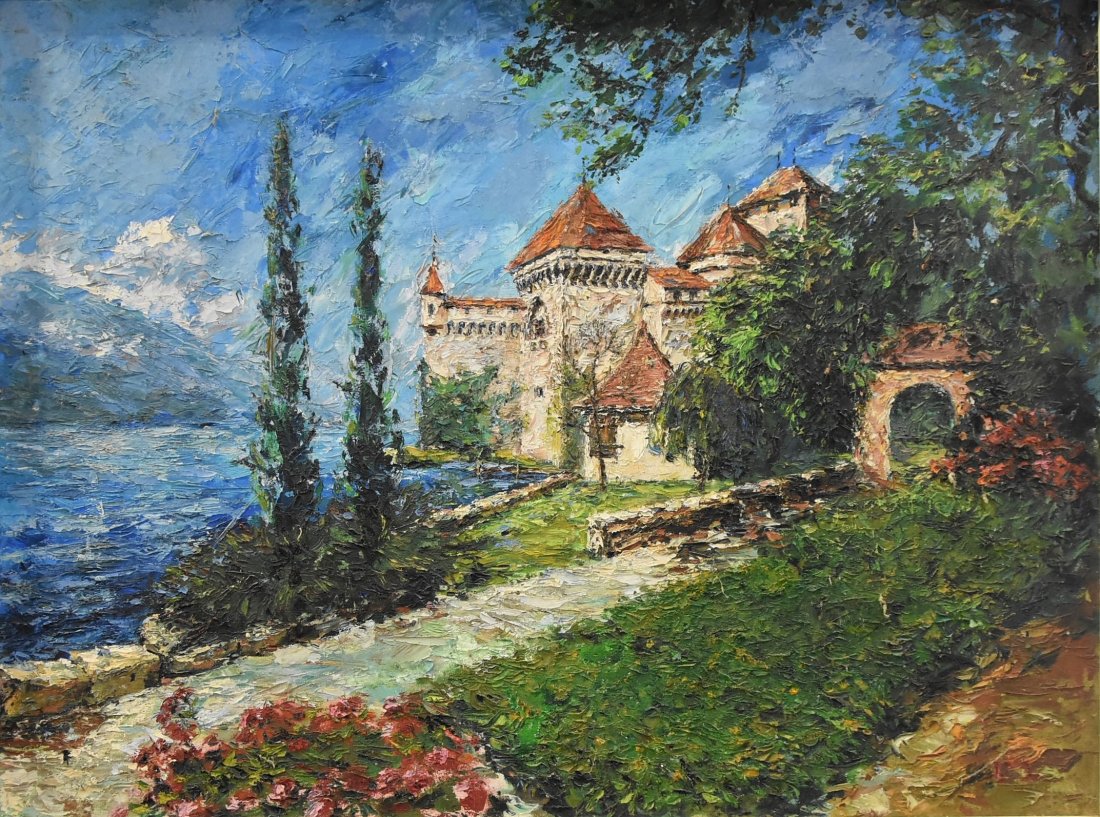 Oil on Canvas by John C. Broomfield: Signed Oil on Canvas by John C. Broomfield 1966 37"W x 27"H signed on back of canvas and lower right on the front