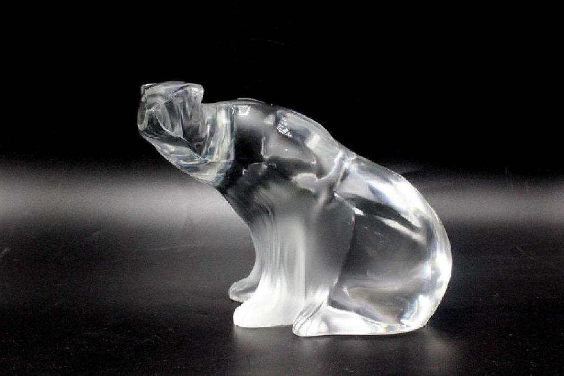 Lalique Crystal Polar Bear: Lalique Crystal Polar Bear 6" high Rare piece