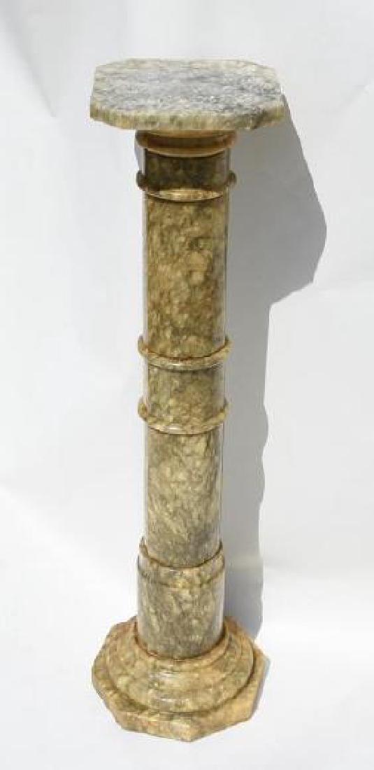 Alabaster Pedestal: 40"H x 10" x 10